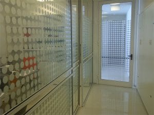 ציפוי חלבי , הדפסה על קירות זכוכית
